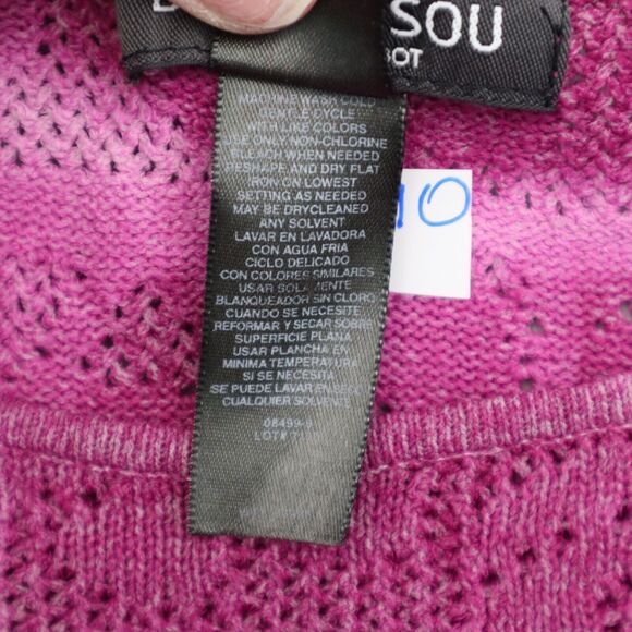 Bisou Bisou Sweater Womens M Purple Long Sleeve Round Neck Tight Knit Pullover - Picture 15 of 16